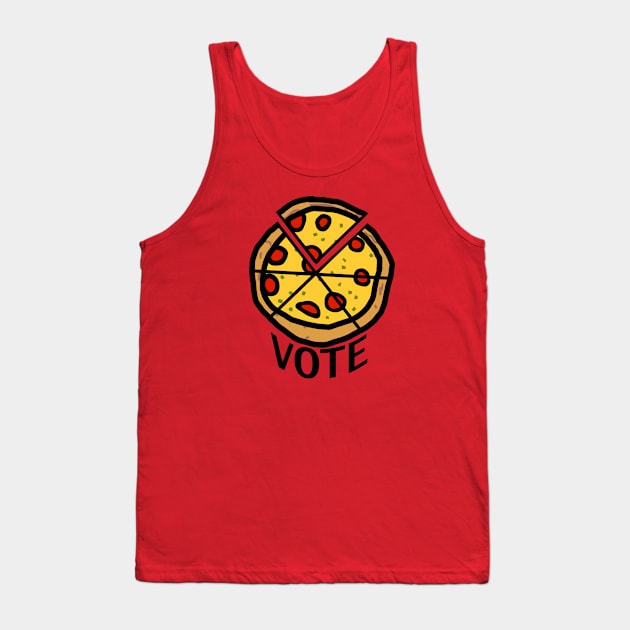 Vote Sliced Pizza Tank Top by ellenhenryart